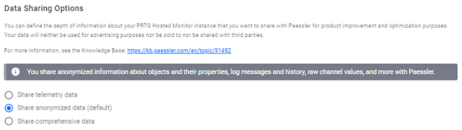 Data Sharing Options Data Sharing Options