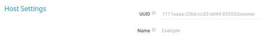 Host Settings Host Settings