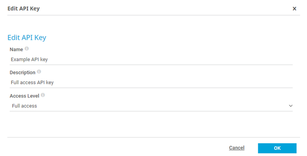 Edit API Key Edit API Key